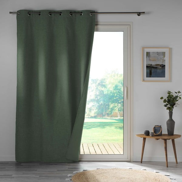 Iš mikropluošto visiškai užtemdo užuolaida khaki spalvos 140x260 cm Obscure – douceur d'intérieur-image-2