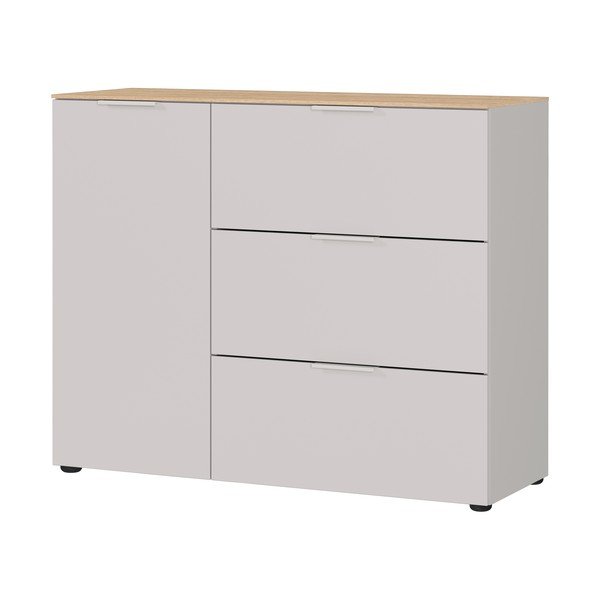 Kreminės spalvos matinis spintelė 109x98x40 cm Savoca – Germania-image-3