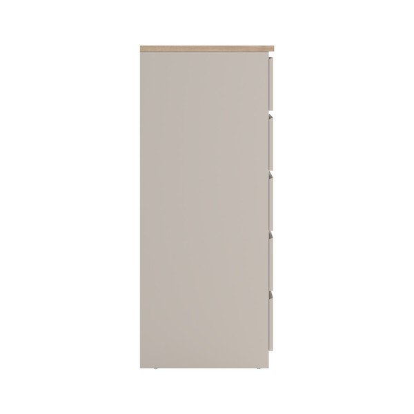 Kreminės spalvos šoninė spintelė 77x121x50 cm Naia – Tvilum-image-4