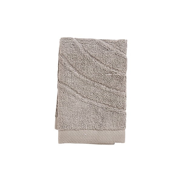 Pilkai smėlinės spalvos iš frote audinio iš medvilnės rankšluostis 30x30 cm Time – Zone