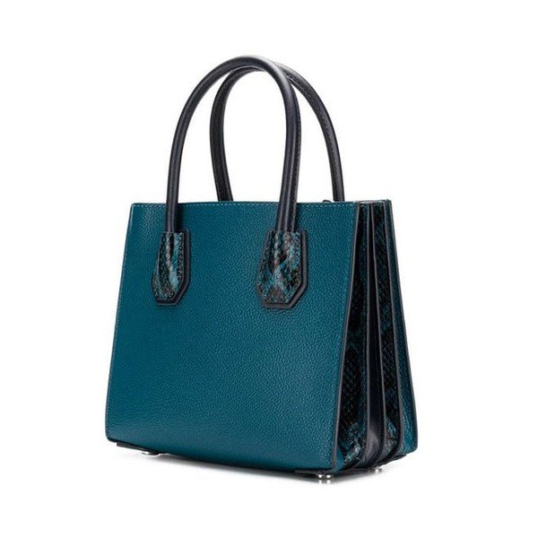 Mėlynai žalios spalvos odinis Michael Kors Messenger krepšys-image-1