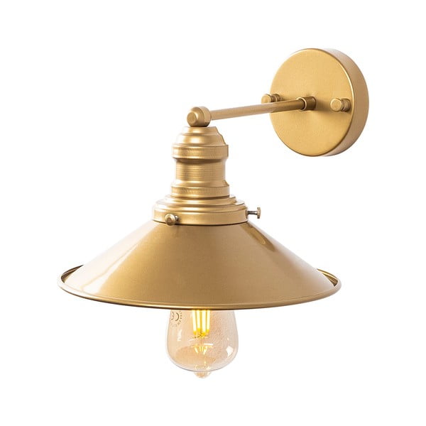 Sieninė lempa auksinės spalvos ø 24 cm Conical – Opviq lights