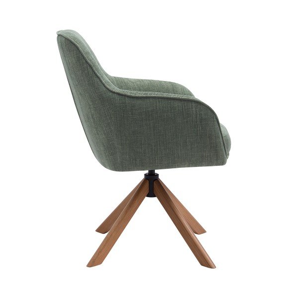 Žalios spalvos iš audinio valgomojo kėdžių komplektas 2 vnt. Avola – Unique Furniture-image-3