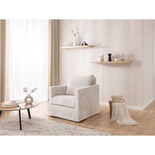 Kreminės spalvos baldų apmušalas 84 cm Paphos – Ropez-image-4