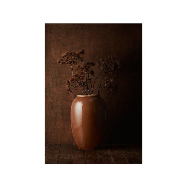 Tamsiai oranžinės spalvos molinė vaza Bitz, aukštis 25 cm-image-3