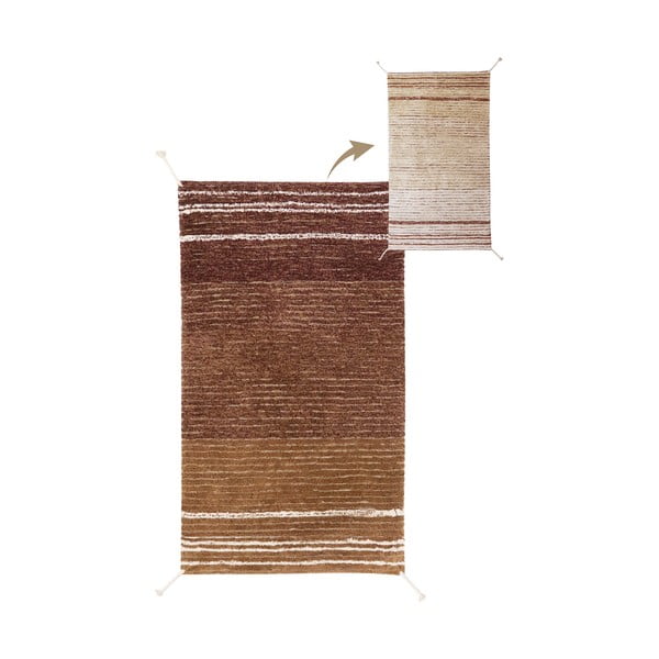 Iš medvilnės kilimas raudonos plytų spalvos 80x140 cm Twin Toffee – Lorena Canals