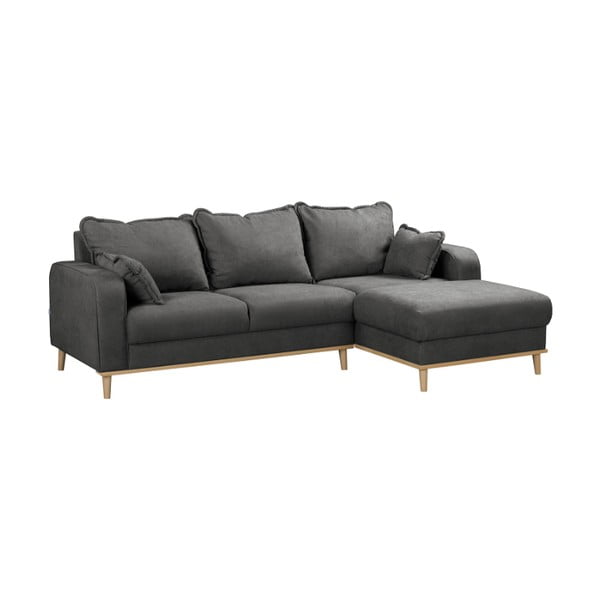 Tamsiai pilka kampinė sofa (dešinysis kampas) Beata - Ropez-image-3