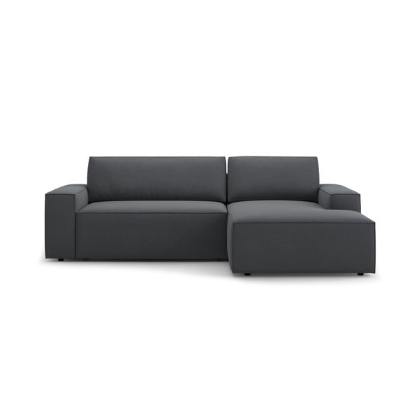 Sulankstoma kampinė sofa tamsiai pilkos spalvos (su dešiniuoju kampu) Jodie – Micadoni Home