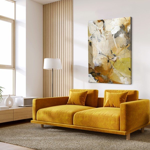 Spausdintas/su rankomis dažytais elementais paveikslas tapyba ant drobės 90x118 cm Everlast – Malerifabrikken-image-1