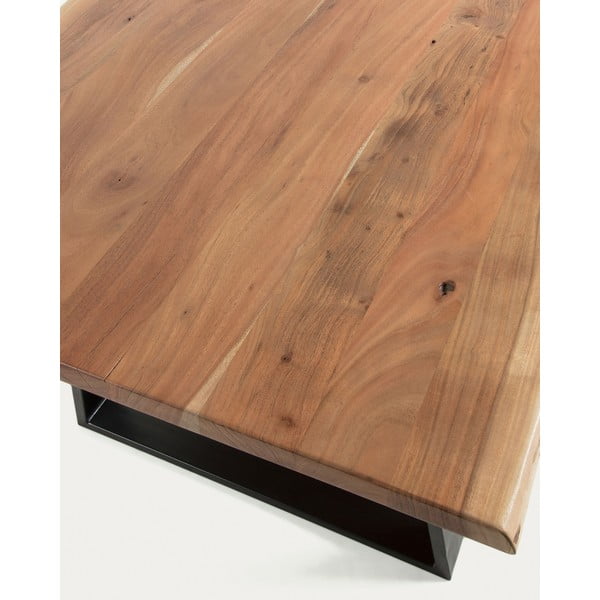 Valgomojo stalas natūralios spalvos su akacijos stalviršiu 90x180 cm Alaia – Kave Home-image-4