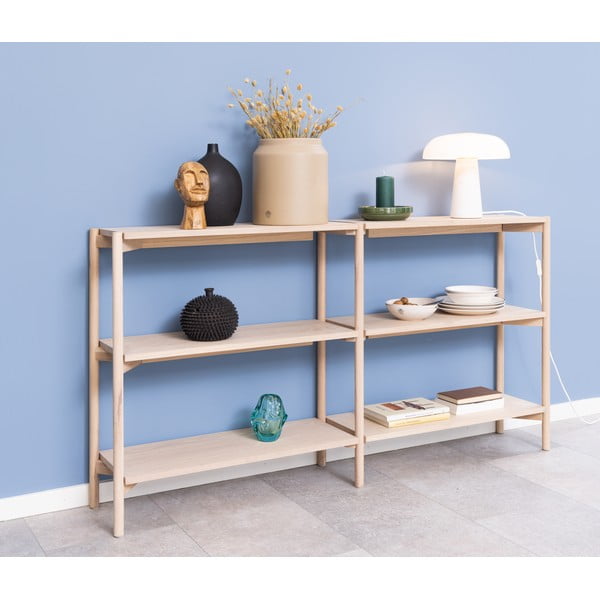 Natūralios spalvos knygų spinta  iš ąžuolo 169x88x30 cm Braidwood – Actona-image-1