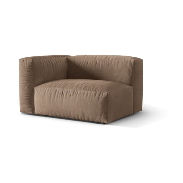 Šviesiai rudos spalvos iš velveto modulinė sofos dalis (su kairiuoju kampu) Martina – Micadoni -image-2