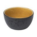 Juodos spalvos/gintarinės spalvos iš akmens masės mažas dubuo 200 ml Black/Amber – Bitz