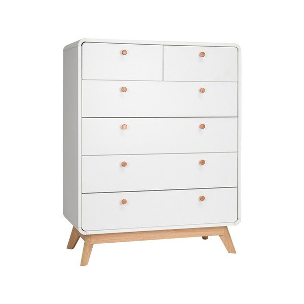 Aukšta šoninė spintelė baltos spalvos 81x104 cm Caitlin – Støraa-image-2
