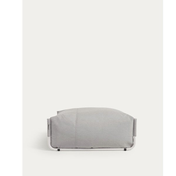 Pilkos spalvos sodo pufas Square – Kave Home-image-2