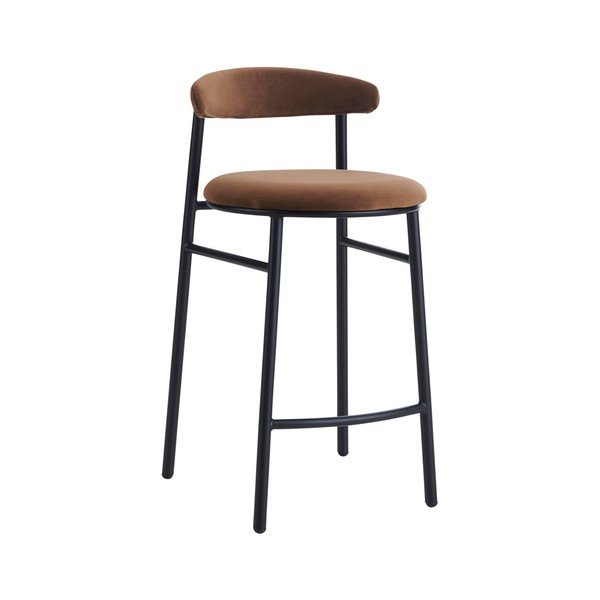 Rudos spalvos iš metalo baro taburetė (sėdynės aukštis 66 cm) Doggi – Ellos Home