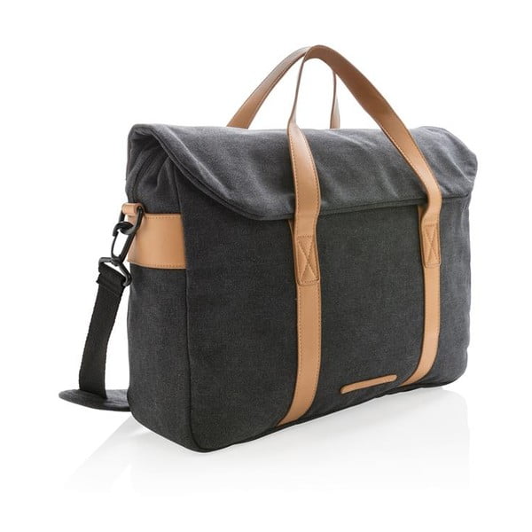 Juodas drobės krepšys nešiojamajam kompiuteriui 15,6'' XD Design Collection, 16 l