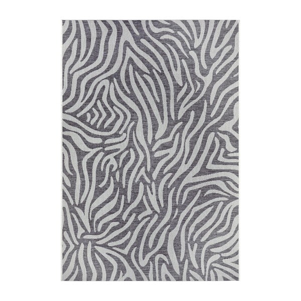 Pilkos ir smėlio spalvos lauko kilimas NORTHRUGS Cebra, 160 x 230 cm