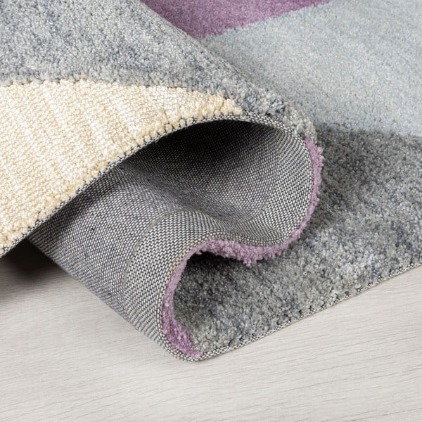 Pilkos ir violetinės spalvos kilimas Flair Rugs Icon, 120 x 170 cm-image-1