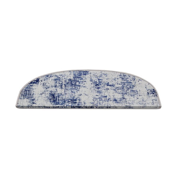 Laiptų kilimėlių rinkiniai mėlynos spalvos 16 vnt. 20x65 cm Digital City – Vitaus