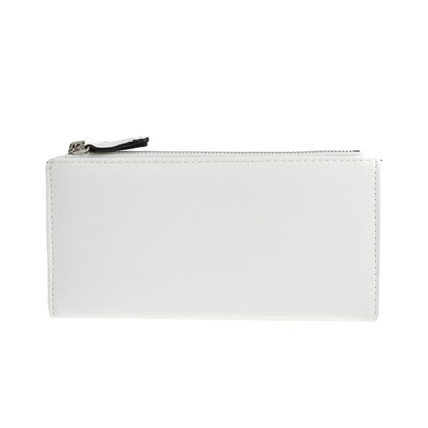 Balta odinė piniginė Carla Ferreri, 10,5 x 19 cm