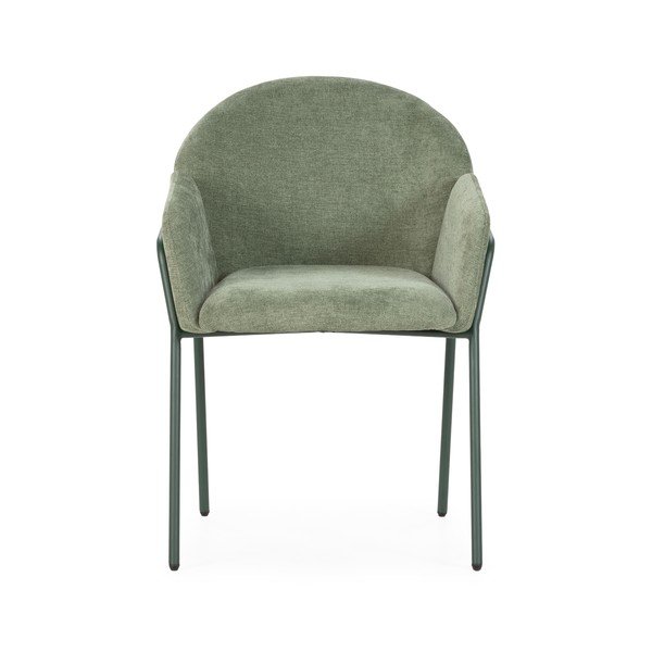 Žalios spalvos iš audinio valgomojo kėdžių komplektas 2 vnt. Aslin – MOME-image-3