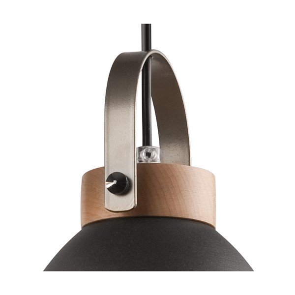 Kabantis šviestuvas juodos spalvos ø 37 cm su metaliniu gaubtu Danielle – LAMKUR-image-4