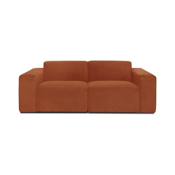 Oranžinė aksominė sofa Scandic Sting
