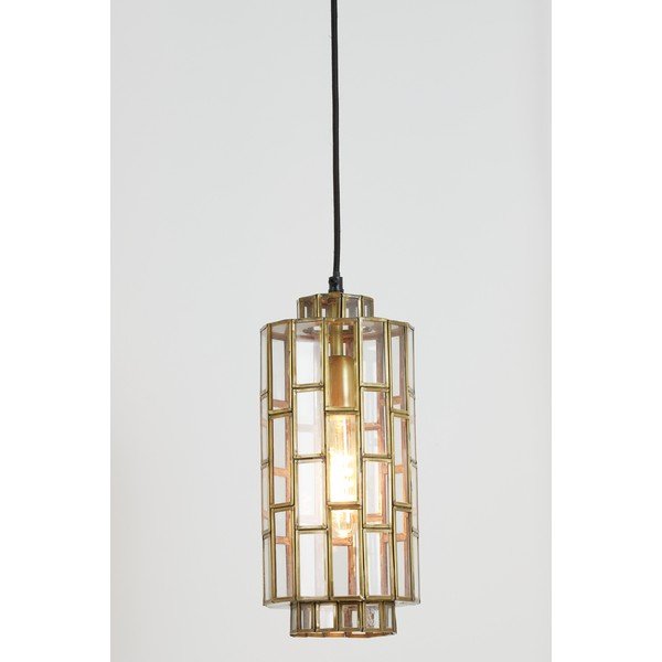 Bronzinės spalvos kabantis šviestuvas su stiklo gaubtu Søstrene – Light & Living-image-3