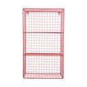 Raudonos spalvos iš plieno kelių aukštų sieninė lentyna 60 cm Reja – PT LIVING