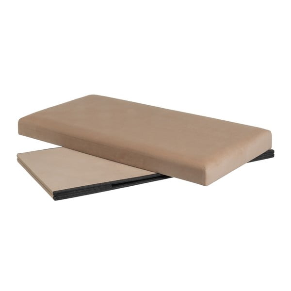 Iš velveto pufas šviesiai rudos spalvos Estela – Casa Selección-image-2