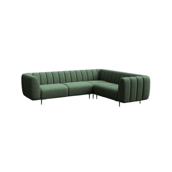 Kampinė sofa tamsiai žalios spalvos (su dešiniuoju kampu/„L“ formos) Shel – Ghado-image-2