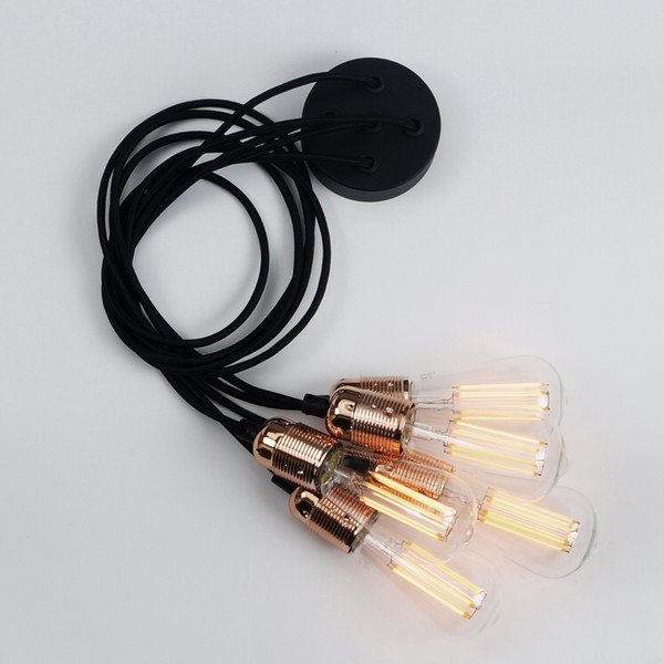 Penkių šakų pakabinamas šviestuvas su vario detalėmis Sotto Luce Uno-image-4