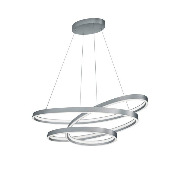 Kabantis šviestuvas pilkos spalvos LED su balso kontrole/su mobiliųjų programų valdymu su metaliniu gaubtu Ciola – CINQUE-image-2