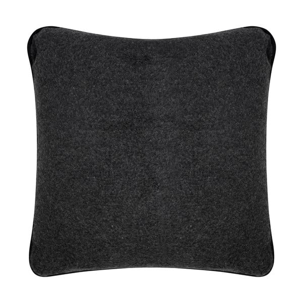 Merino vilnos juoda pagalvė Native Natural, 80 x 80 cm