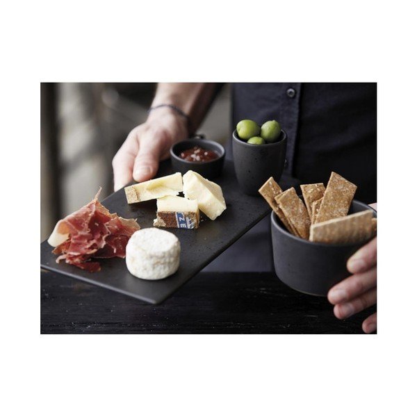 Juodos spalvos akmens masės serviravimo padėklas Bitz Mensa, 30 cm ilgio-image-4