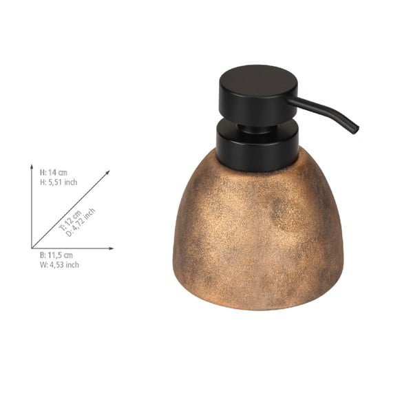 Bronzinės spalvos iš keramikos muilo dozatorius 300 ml Tremea – Wenko-image-3