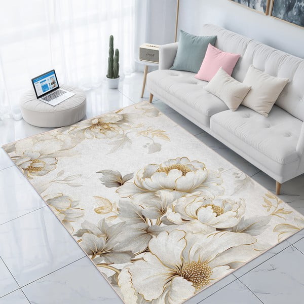 Skalbiamas kilimas kreminės spalvos 160x230 cm Soft and Gentle – Mila Home-image-2