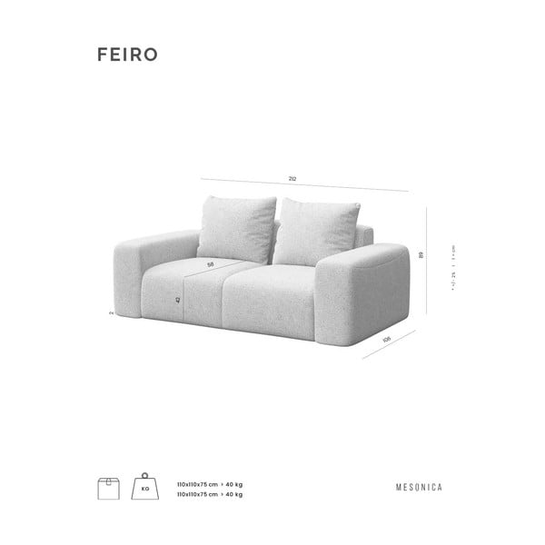 Sofa antracito spalvos 212 cm Feiro – MESONICA-image-4
