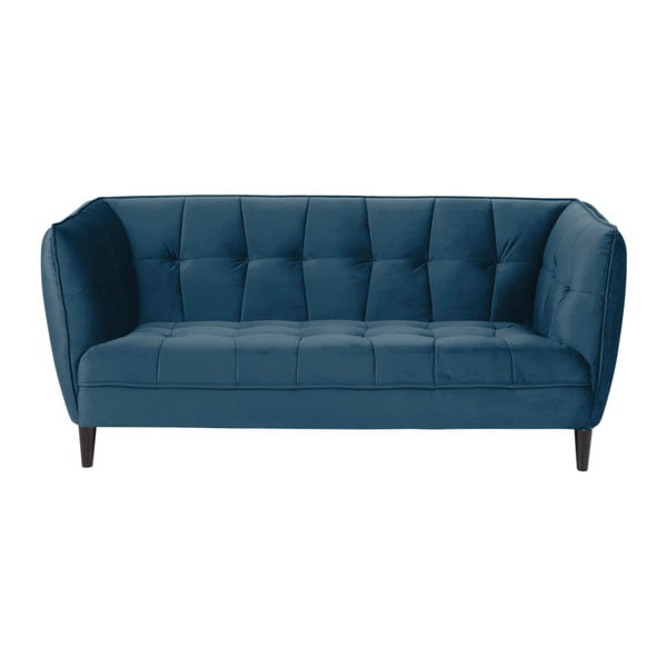 Mėlyno aksomo sofa Actona Jonna, 182 cm