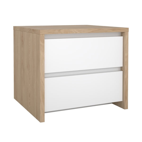 Baltos spalvos/natūralios spalvos naktinis staliukas Next – Tvilum