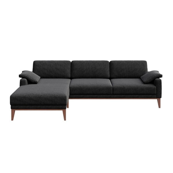 Antracito pilkos spalvos kampinė sofa MESONICA Musso, kairysis kampas