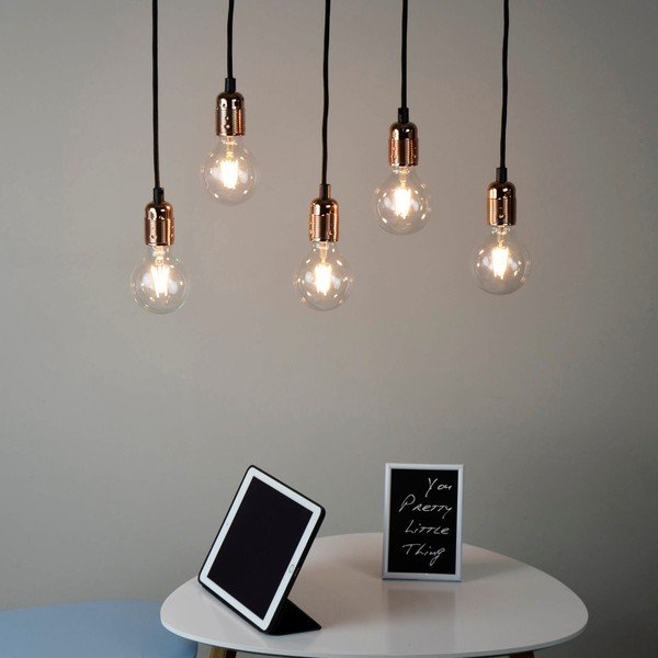 Penkių šakų pakabinamas šviestuvas su vario detalėmis Sotto Luce Uno-image-1