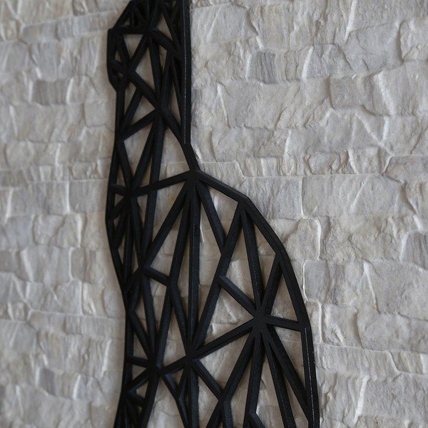 Juoda sienų dekoracija "Juoda katė", 39 x 65 cm-image-1
