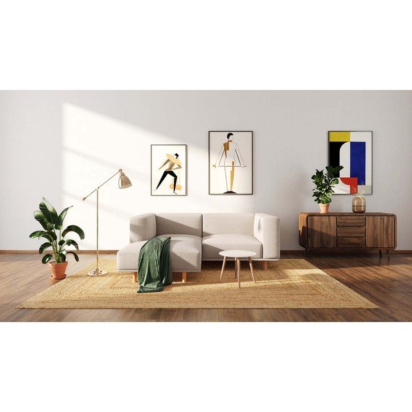 Kampinė sofa smėlio spalvos iš boucle (su kairiuoju kampu) Kukumo – Ame Yens-image-3