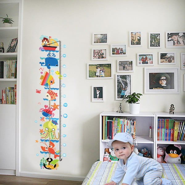 Metras vaikų lipdukas ant durų/ant sienos 25x170 cm Sea Animals – Ambiance