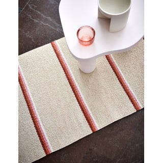 Raudonos plytų spalvos/kreminės spalvos lauko kilimas 70x180 cm Olle Brick Cream – Pappelina