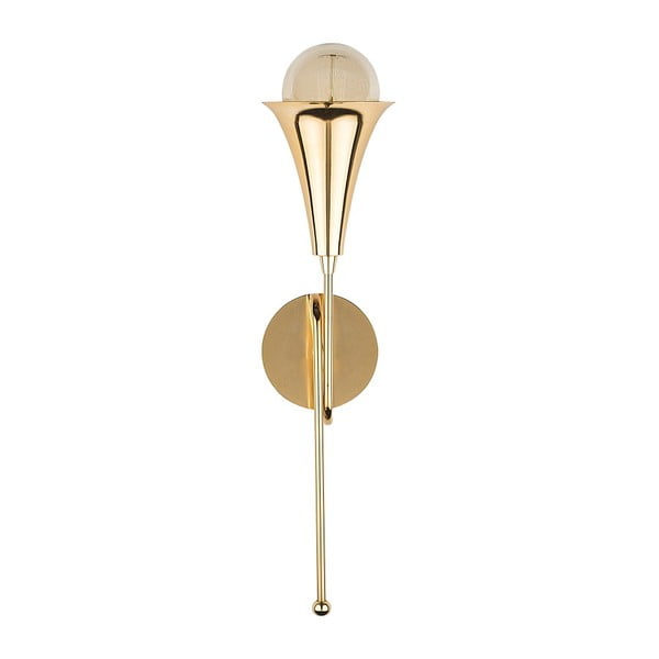 Metalinis aukso spalvos sieninis šviestuvas Opviq lights Isidor-image-1