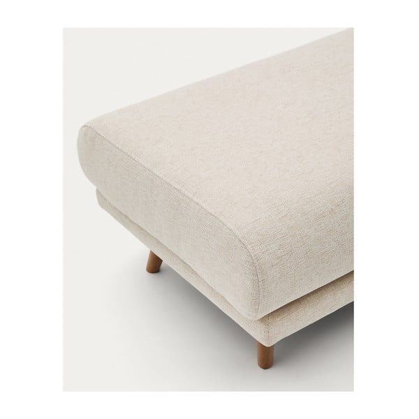 Smėlio spalvos iš šenilinio audinio taburetė Karin – Kave Home-image-3