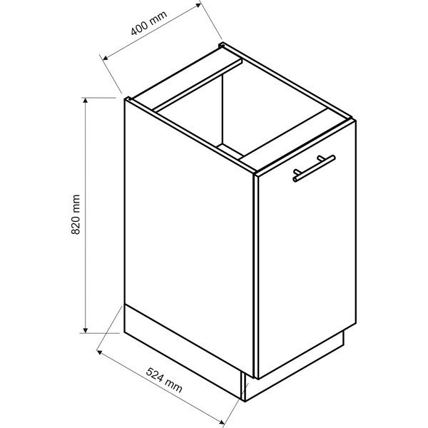Apatinė virtuvės spintelė (plotis 40 cm) Kai – STOLKAR-image-1